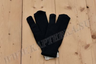 Перчатки трехпалые черные